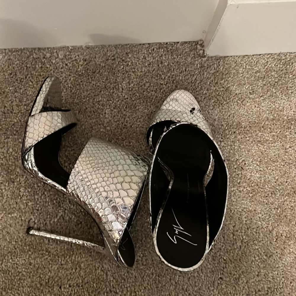 Silver Python Giuseppe Zanotti Heels - image 1
